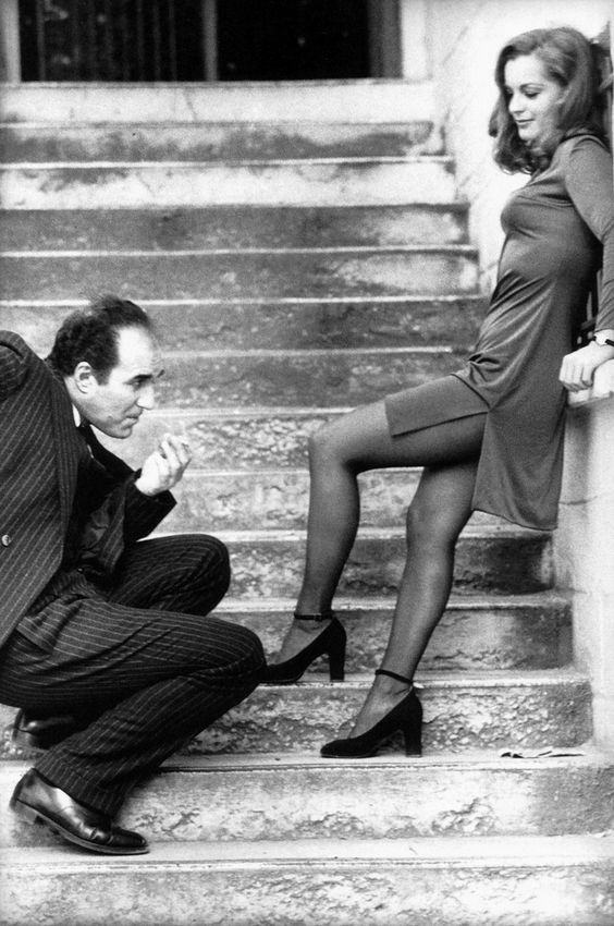 Romy Schneider with #MichelPiccoli by Giancarlo Botti.