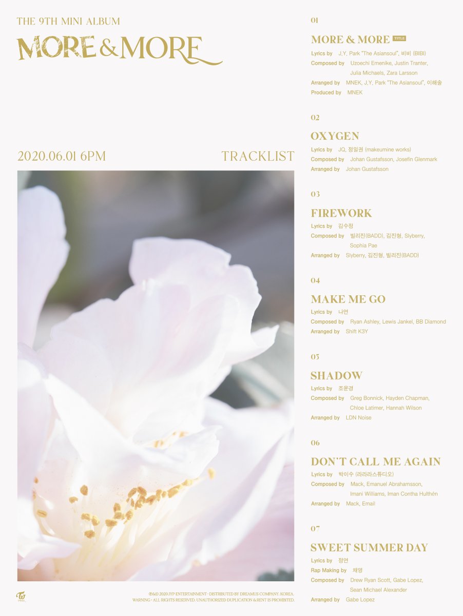 Twice Twice 트와이스 More More Tracklist Twice The 9th Mini Album More More 06 01 Mon 6pm Twice 트와이스 Moreandmore T Co Ochjrzhpp3 Twice Twice 트와이스 More More Tracklist Twice The 9th Mini Album More More 06 01 Mon 6pm Twice 트와이스 Moreandmore T Co Ochjrzhpp3