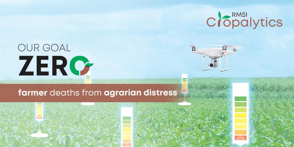 RMSI_Global's tweet photo. We deploy #realtime technologies to identify distressed #farmers & enable timely help for them. Our platform #PInCER provides farmlevel information to help #government, #cropinsurance, agri-input, commodity trading & #socialsector in safeguarding farmers' interest. #OurGoalisZero https://t.co/epv25MjBAR