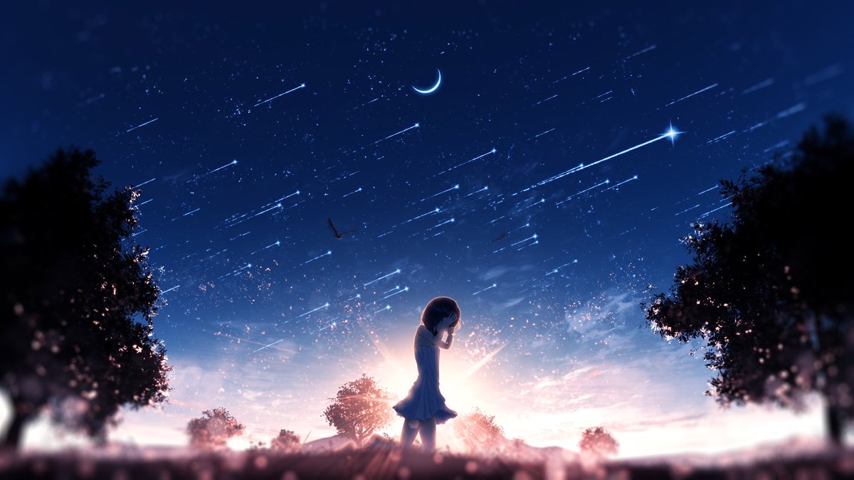 cloud sky scenery outdoors solo 1girl blue sky  illustration images
