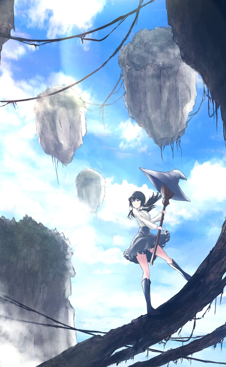 Twitter 上的 さとき 空に浮かぶ大きな岩 今日は空中散歩を楽しんでいます Pixiv T Co Bnts3piuva イラスト 背景イラスト T Co 07fs3v2akp Twitter