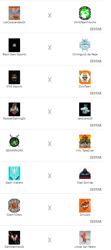 2kFrostLeague's tweet photo. ¡Arranca la liga!.
Os presentamos la primera jornada de nuestras tres divisiones. https://t.co/baeVemiJcl