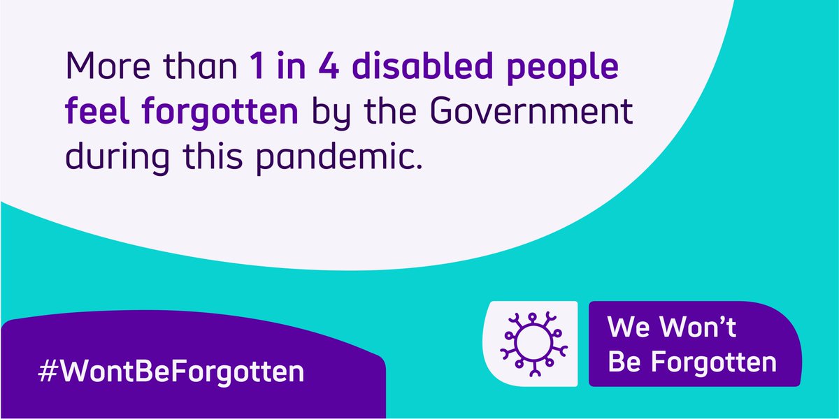 scope's tweet photo. Last week we launched a new campaign to say disabled people #WontBeForgotten. 

We’ve produced The Disability Report to alert MPs to the crises disabled people face.

Join over 830 others and call on your MP to support disabled people in this pandemic
➡️https://t.co/AuazfY3A9A https://t.co/ML2l8ECye2