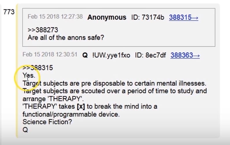 @NewType36999768 @canofvitamins That's not true unfortunately.  Q threw targeted individuals under the bus a while ago. It's either a military intelligence operation or some jackass messiah wannabe disseminating dangerously false information.