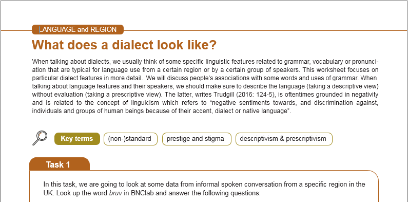 askcorpus's tweet photo. Three worksheets and teaching notes on dialect and the effect of region on spoken English now available from #CorpusForSchools website. #EngLang students can also type in any words to see how often they are used across different UK regions. https://t.co/oVnhKqELx4… 
@LAEL_LU https://t.co/sLXO8YNk58