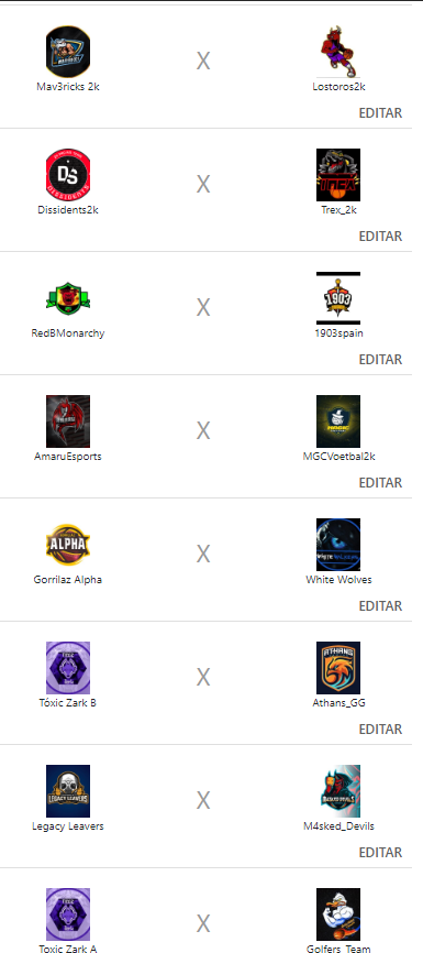 2kFrostLeague's tweet photo. ¡Arranca la liga!.
Os presentamos la primera jornada de nuestras tres divisiones. https://t.co/baeVemiJcl