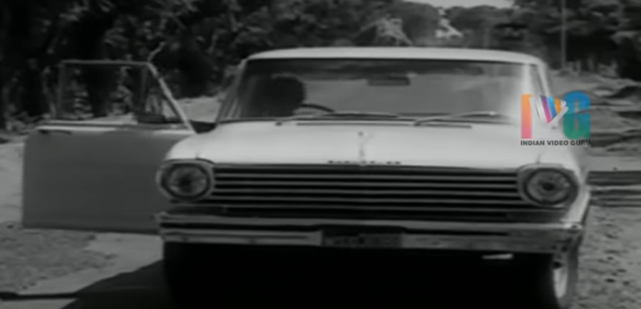 James Bond 777 (1971) starring Krishna and again, Vijaya Lalitha. This movie does not even pretend and went ahead infringing the copyright. But it had some good cars.Firstly the 1962 Chevy II four door (not the Nova).
