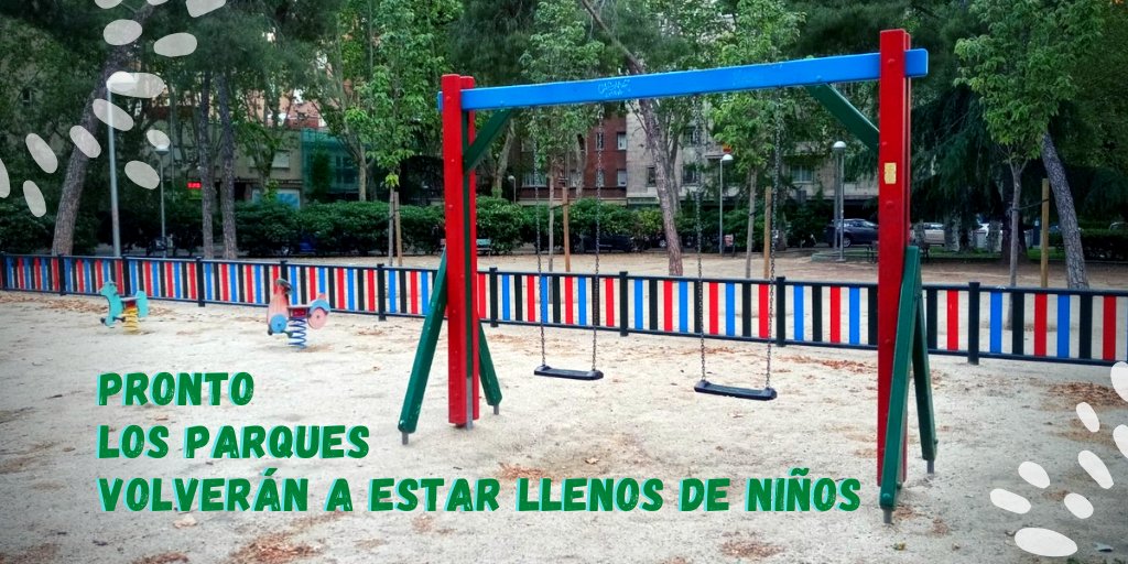 Estamos deseando ver los parques llenos de niños...👧🏻🧒🏼
...¡Y nuestros voluntarios están esperando el momento para estar con ellos nuevamente! 💚🙌🏼

☺️Buen inicio de semana
#YoMeQuedoEnCasa #HorizontesAbiertos #YaQuedaPoco