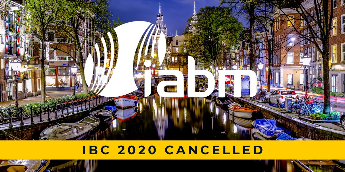 IBC Show 2020 has been cancelled due to COVID-19. See <a href="/IBCShow/">IBC</a> CEO, Michael Crimp's statement at ow.ly/eWot50zISax

#IBC #COVID19 #Coronavirus #IBCShow #IBC2020