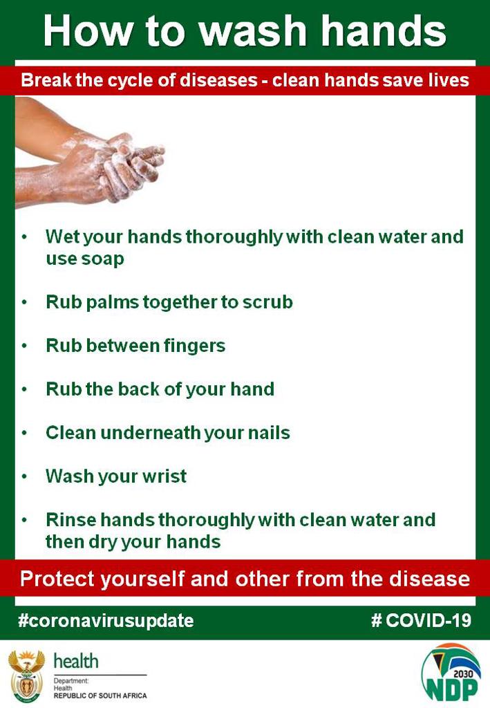 MoWash_'s tweet photo. We thought we should kick off this week to remind you how to properly &amp; thoroughly wash your hands &amp; protect yourselves and others from germs that cause disease. The #mo_Wash hand washer unit is there for your every day hygiene needs #COVIDー19 #Covid19SA 

Image from @HealthZA https://t.co/sx5a1sHAkS