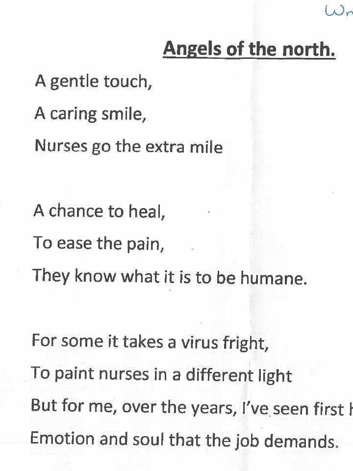 GreatNorthCH's tweet photo. Thank you to Austin Sweeney for this lovely poem. Austin was diagnosed with lymphoblastic leukaemia in 2011 when he was just two years old. He has recently written this lovely poem about the NHS staff who have looked after him. https://t.co/5AWyN2xMqM