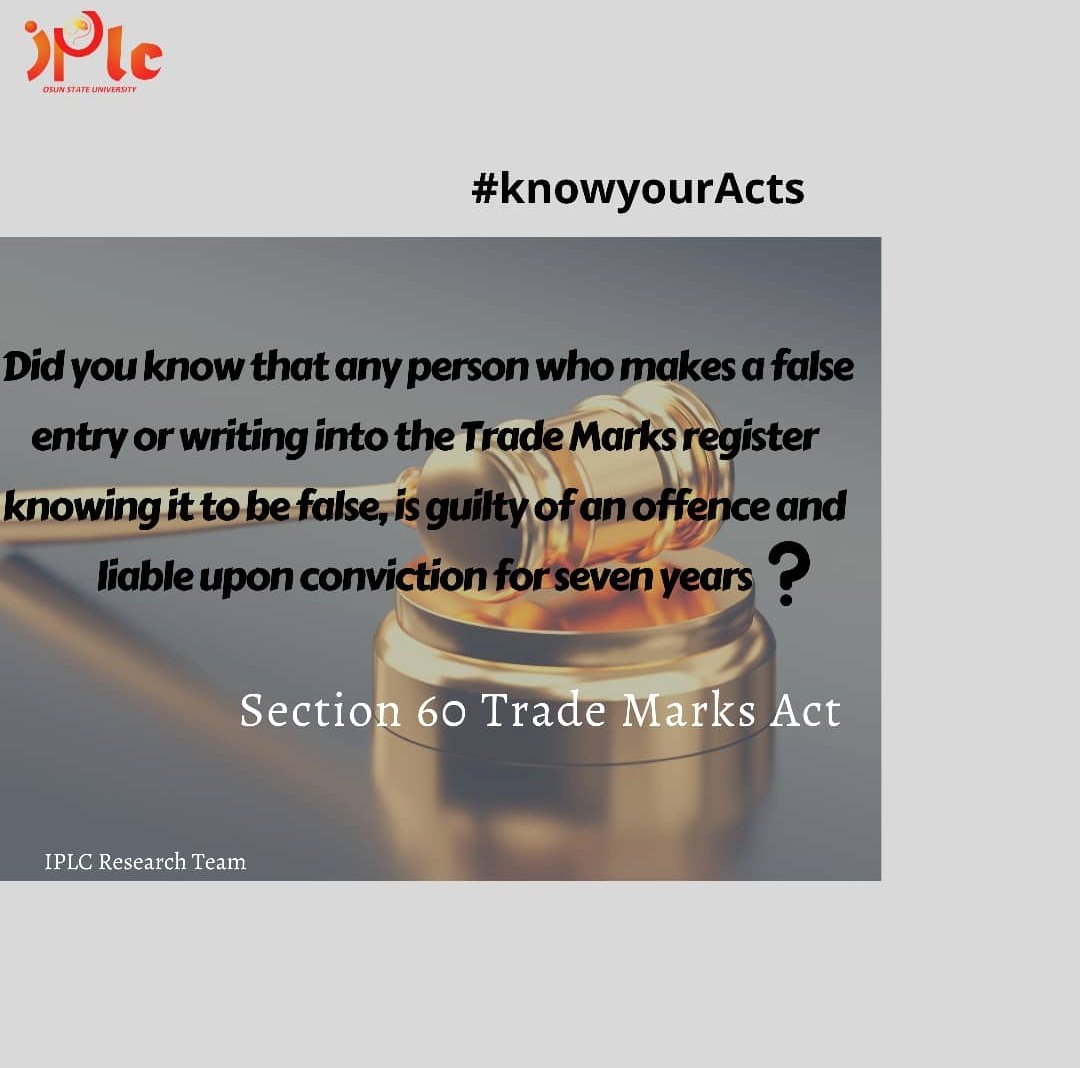 iplc_uniosun's tweet photo. Hello there, IP enthusiasts!
Trust you have been doing well! πβ
Follow The IPLC Research Team as we take you through a 3weeks series on IP Acts in Nigeria hashtagged: *#knowyourAct* β¨π
Stay tuned for more as this is just the beginning π₯
Have a wonderful week ahead πΉ https://t.co/DySV3WIapH