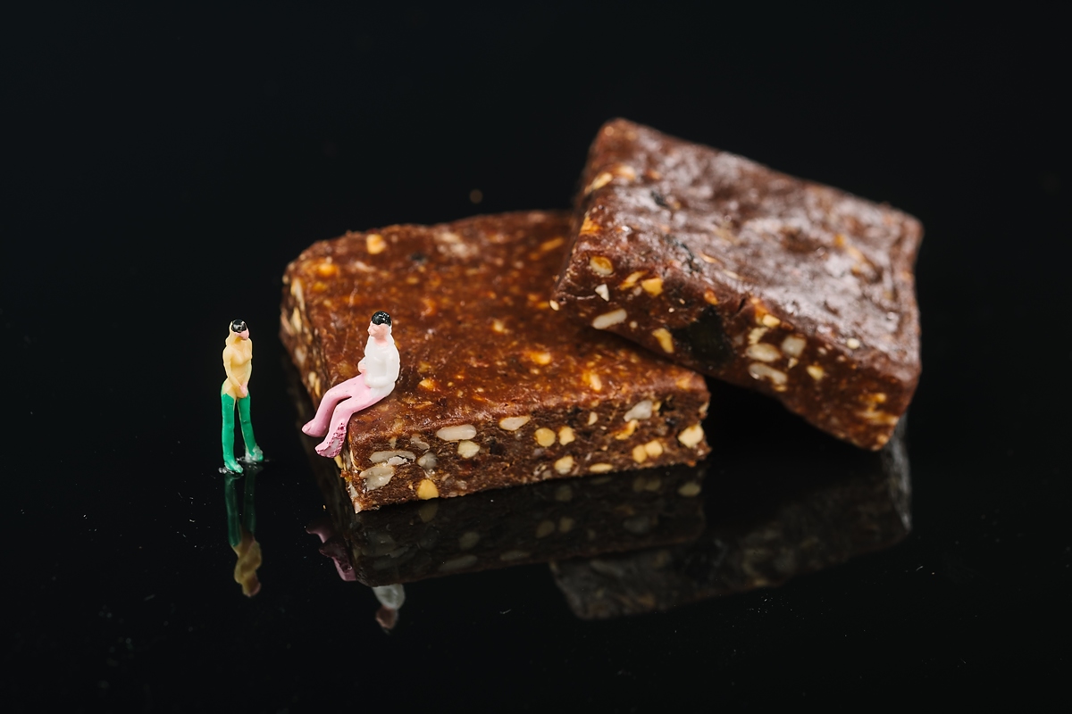 HEALTH WARNING: Please be sure to observe correct social distancing when eating our Peanut Butter Tiffin. (Picture for illustration only)