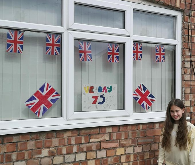 SJFYear5's tweet photo. Wonderful work from Ruby ! VE DAY 2020 https://t.co/BbsBoy5w5t