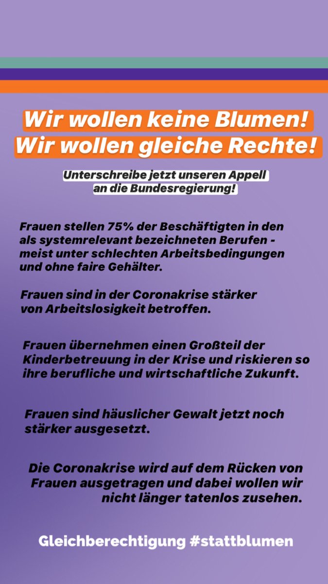 "Wir wollen keine Blumen, wir wollen gleiche Rechte!" Jetzt unterzeichnen #stattblumen #ichsteheauffuer
gleichberechtigung-statt-blumen.de/unterzeichnen