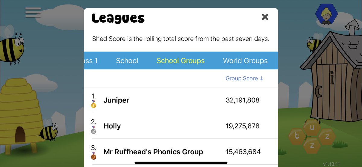 Will the Spelling Shed school leaderboard change by Friday? Will anyone stand a chance against Year 5? Year 3 and Year 1 are currently in the lead, but this could all change very quickly... 🐝🐝🐝
