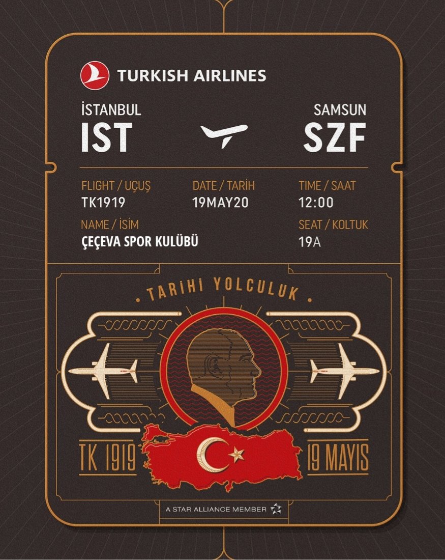 cecevaspor's tweet photo. 🇹🇷 Milli Mücadelemizin 101. yılında, Milli gururumuz #THY ‘nin Samsun’a gerçekleştireceği bu #TarihiYolculuk için biz de yerimizi aldık. Yolumuz ve istikbalimiz hep açık olsun Türkiyem 🇹🇷 
#19MayısGenclikveSporBayramı 
#çeçevaspor
#çayeli
#19Mayıs 
@ramazan34883160 https://t.co/WJIZ0hz07X