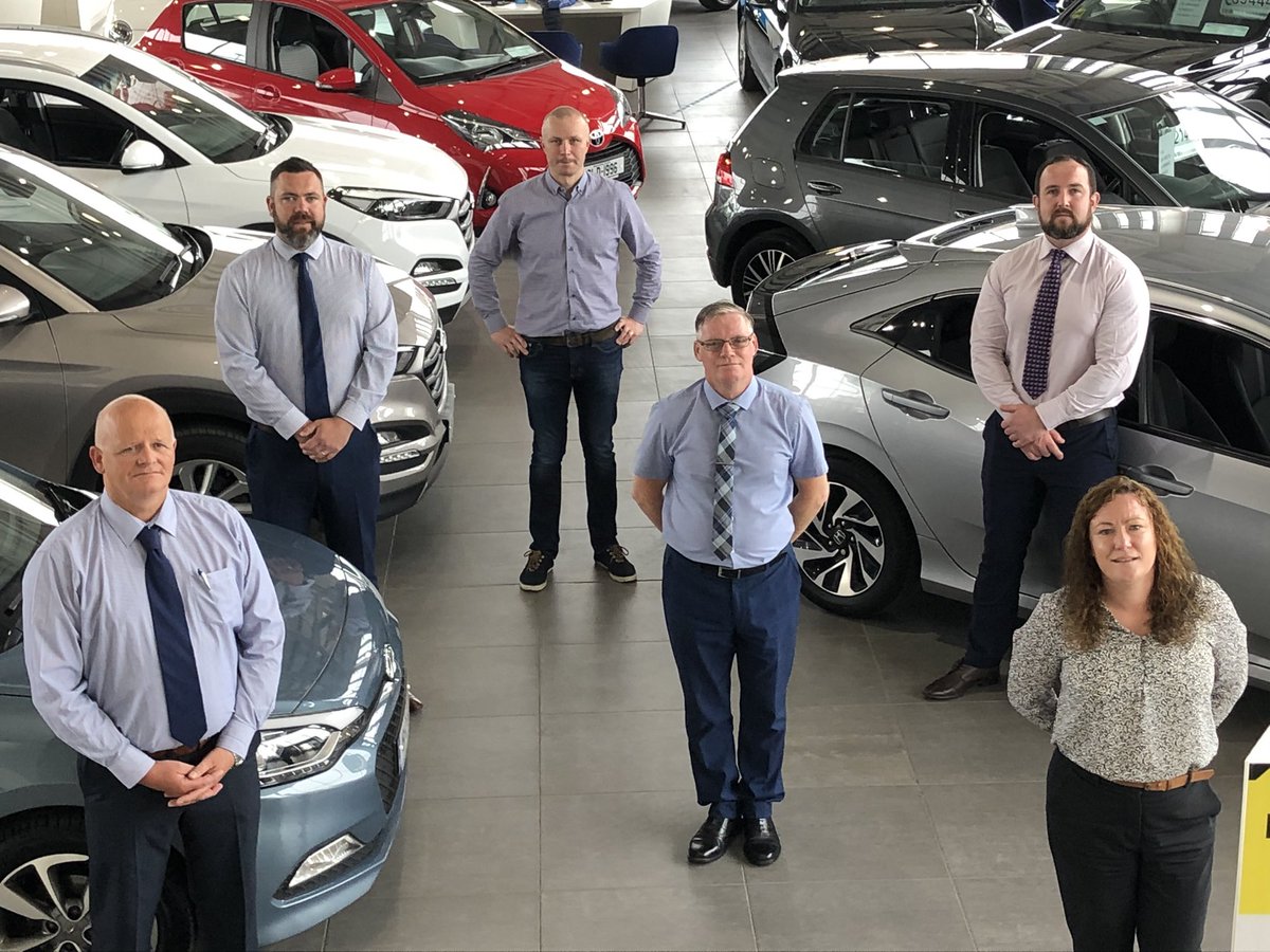 From this morning 18th May, some of the sales team of Hutton &amp; Meade will join the service department and re-open the doors of Ballycoolin &amp; Glasnevin ...yes we’re back. 
Orla, Paddy, Alan, Kevin, Anthony (Anto!) and James in Ballycoolin and Joe &amp; Paddy in Glasnevin here to help