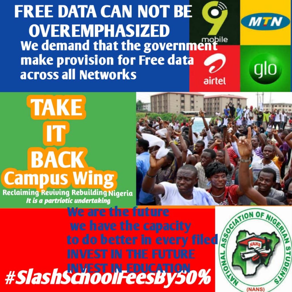 dadenola's tweet photo. @saveyctstudents @usmanjamiuope Online lectures without the provision of data and electricity is an attempt to stifle life out of Nigerian students.
#NoStudyAllowanceNoOnlineClasses

#SlashSchoolFeesby50% https://t.co/uPP0Vqt8lo