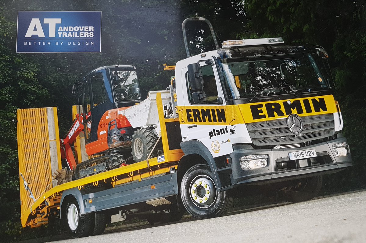 AT_Limited's tweet photo. From our 2017 Calendar Ermin Plant's Mercedes 1324 with Andover low profile plant body #CarryingtheLoad #KeepBritainBuilding #Planthire #Groundworks #Construction #Gloucestershire #Andover #AT #Plantbodies #Beavertails @ErminLtd @MercedesTruckUK https://t.co/OP0vsBgkIO