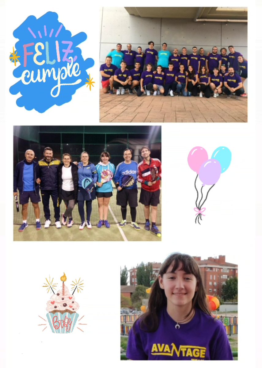 Muchas felicidades a nuestra profe Beatriz!🎉 pásalo muy bien!!! 🎂 #soyavantage #cumpleprofe #profetenis #avantagedecumple