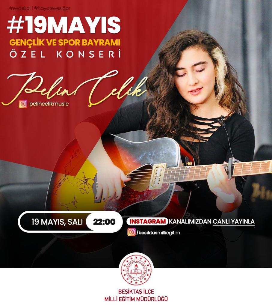 Değerli Arkadaşlar, 19 Mayıs Atatürk’ü Anma Gençlik ve Spor Bayramı Özel Konserine davetlisiniz! 

⏰19 Mayıs Salı, saat 22:00’da @besiktasmilliegitim instagram canlı yayınında buluşalım.