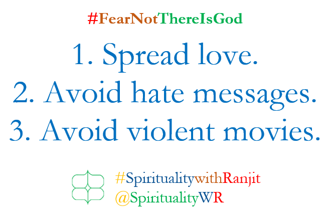 spiritualitywr's tweet photo. Some tips from @WebMD to fight depression:
1. Get in a routine.
2. Set goals.
3. Exercise.
4. Eat healthy.
5. Get enough sleep.
Some tips from @SpiritualityWR:
1. Spread love.
2. Avoid hate messages.
3. Avoid violent movies.
#FearNotThereIsGod https://t.co/MTtvhZNsor