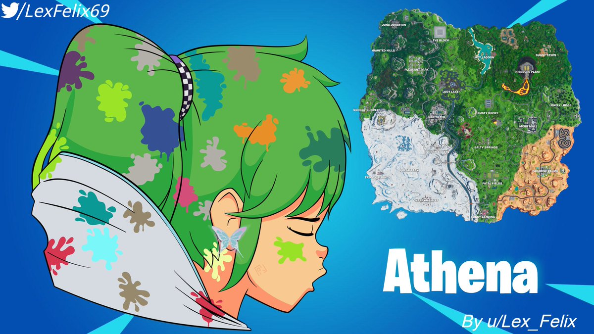 LexFelix69's tweet photo. I turned the Athena (Season X) map into an actual character by using it's shape. #Fortnite #FortniteArt https://t.co/grh0yxR0zX