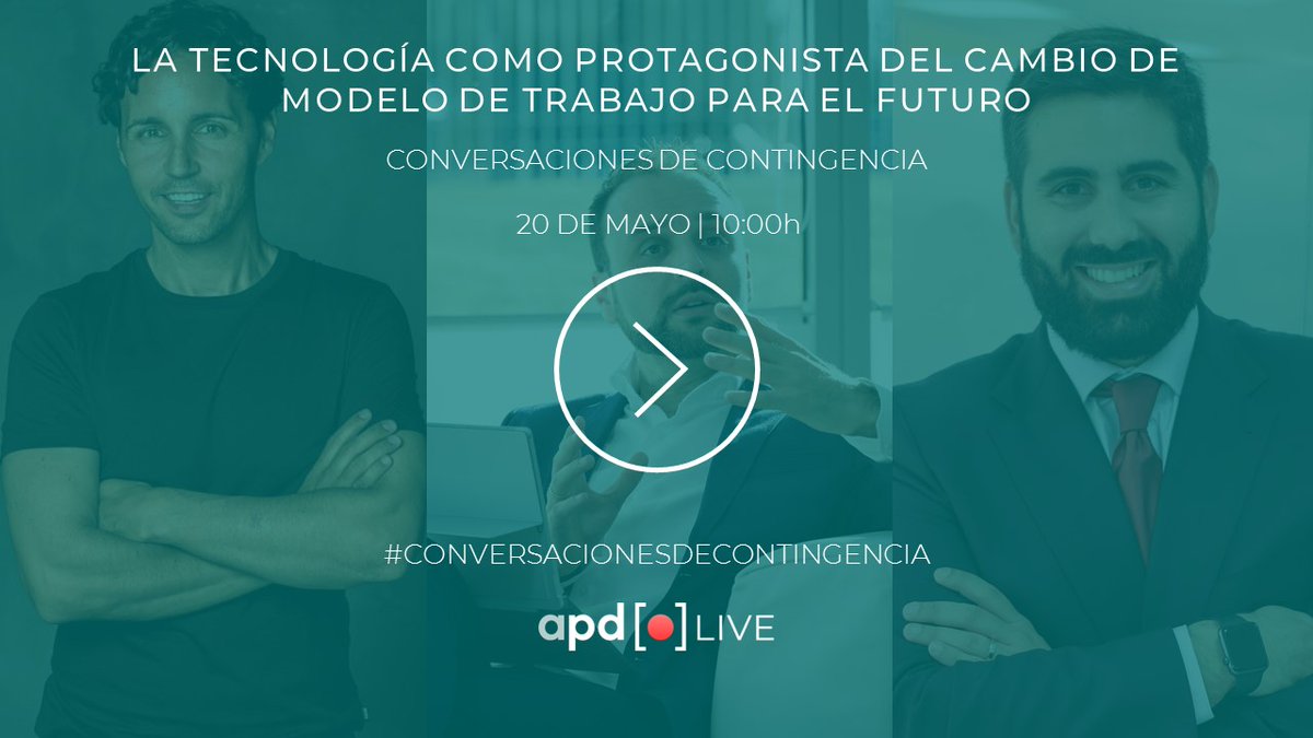 ¿Qué tecnologías permitirán cambiar el modelo de trabajo y ser más productivos trabajando fuera de la oficina? Descúbrelo en un nuevo #APDLive en abierto con <a href="/anxo/">AnxoPerez.com</a>, CEO de <a href="/8Belts/">8Belts</a>, @miguelacervera de <a href="/MicrosoftES/">Microsoft España</a> y Sergio Torres, de <a href="/iecisa/">ًISA 🫧</a> 👉 bit.ly/2Wk68ro.