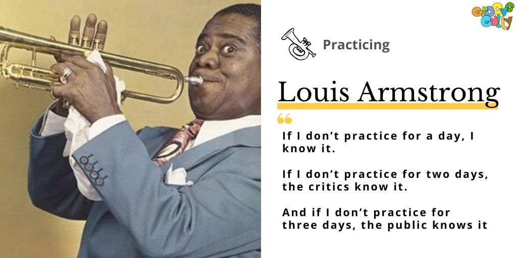 GrooveGullyFest's tweet photo. Keep your chops up! 

practice like Louis Armstrong says...always!

#inspiration #jazz @ArmstrongHouse https://t.co/QphAnLcEea