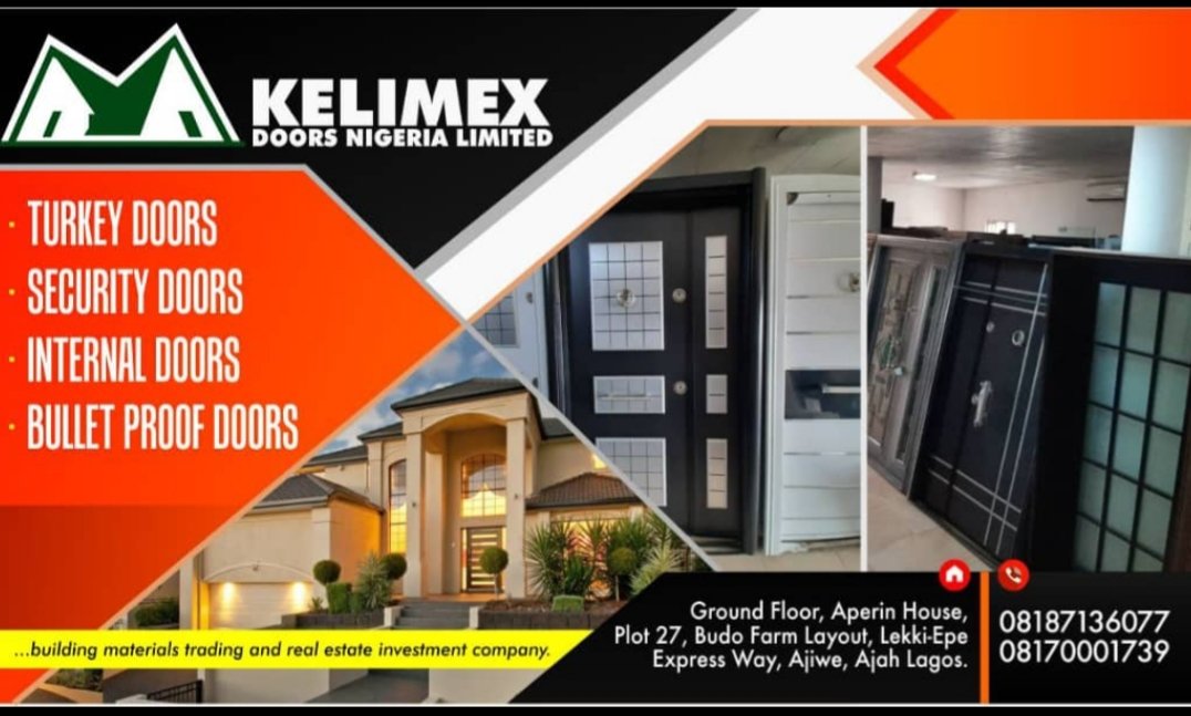 KelimexD's tweet photo. @akinalabi Greetings Sir, With due Respect Sir. We @KelimexD Have best doors for your house. #TurkeyDoors #Turkey #Doors #kelimexDoors #BestBuy #BuyBest #Patronize_Nigerians #Patronize #ContactUs #GodBlessYou https://t.co/QbBzGDFBhw