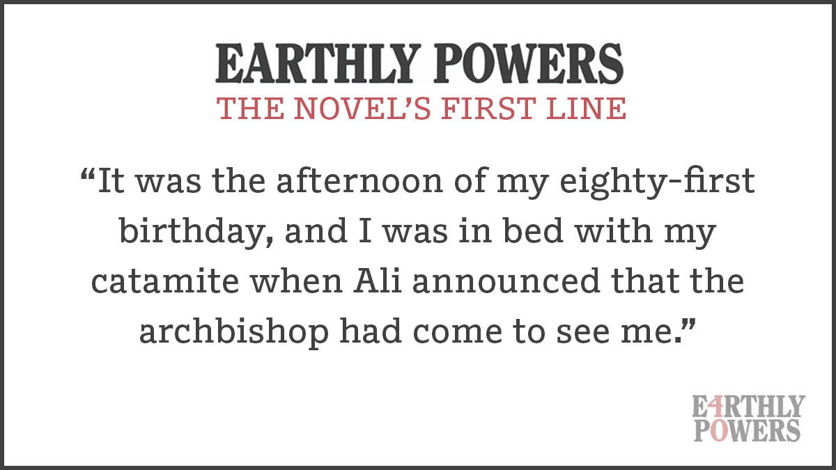 anthonyburgess's tweet photo. The famous first line of Earthly Powers might never have been. @GuardianBooks explains more. #EarthlyPowers40 https://t.co/5T0tFJkrKt https://t.co/fiB3ze9ofO