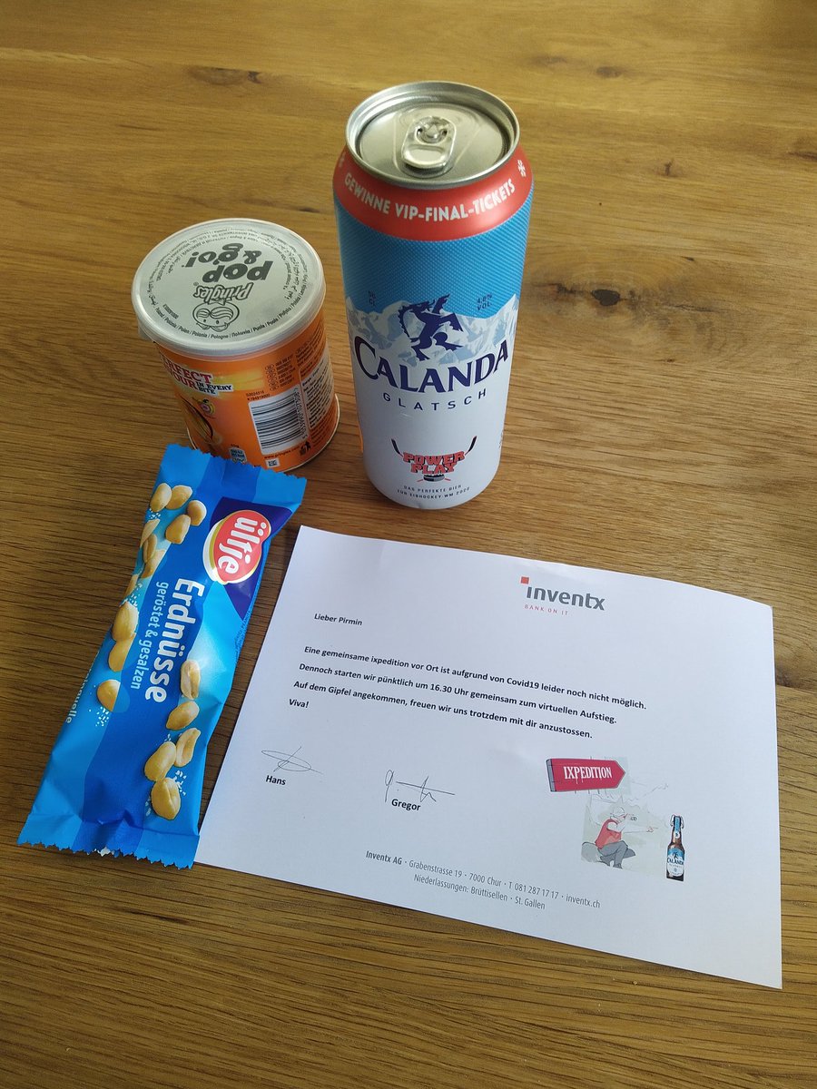 pirminjanka's tweet photo. Wie cool ist denn das @InventxAG ?- Für die heutige MA-Info spontan ein Apero für zu Hause, da vor Ort nicht möglich.... super Idee! Herzlichen Dank! #inventx https://t.co/dmYMBcnmRv