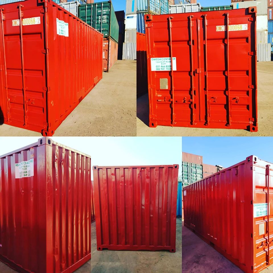 OmegaContainer1's tweet image. 20' foot painted red, ready to go out on rental in Durban #omegacontainer #containerleasing