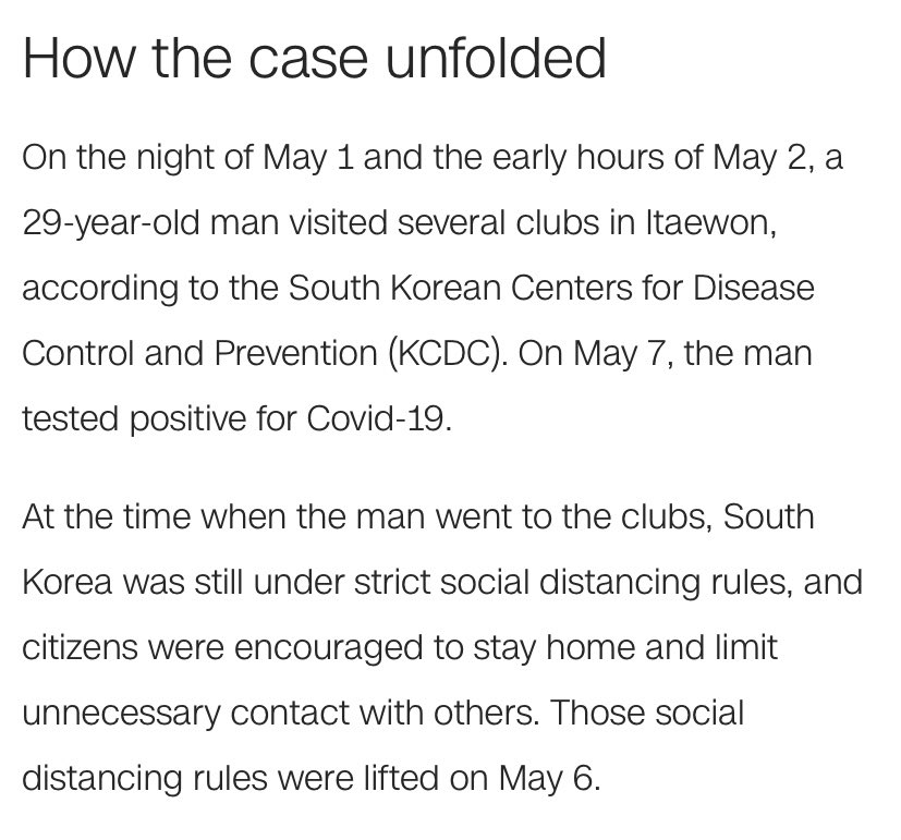 let’s start about what’s going on about the club.so there’s a man who visited several club located in itaewon are positive with corona.here’s the timeline May 1 - May 2 = A man with his friend went to a several clubs in itaewon.May 7 = The man tested positive for Covid-19