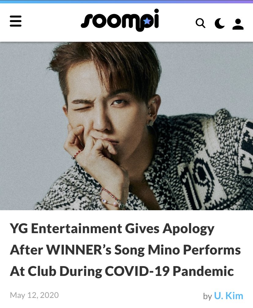 And then YG apologies.And will ask Mino to carefully follow the social distancing.