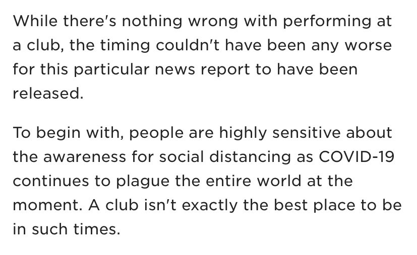 People are mad not becuase of the clubbing but because the time is not right.Within this pandemic, social distancing is the important things to do.So he was being criticized by being ignorant.