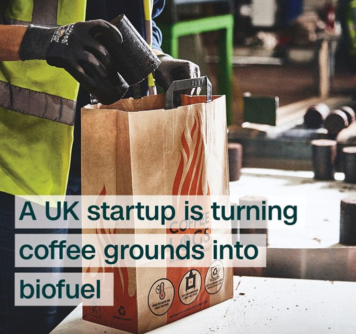 SatvikMishra25's tweet photo. Coffee chains create a lot of waste, from disposable takeaway cups to used grounds that are sent to rot in landfills. But UK startup BioBean is turning thousands of tons of used coffee grounds into biofuels. BioBean estimates that the recycling process reduces emission by 80%. https://t.co/8tgfQOtYXD