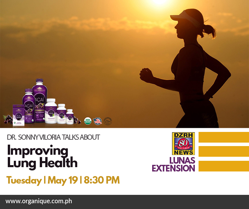 Learn expert tips on how to improve your #LungHealth in tomorrow’s episode of #LunasExtension on DZRH Manila with Integrative Medicine Specialist and Wellness Expert, Dr. Sonny Viloria. More importantly, discover how #Organique can help!

#HealthAndWellness #HealthyLungs #COVID19