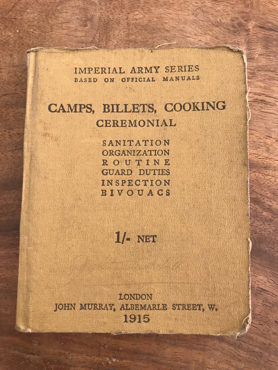 laneychich's tweet photo. I love this little book,especially the bugle calls and the adverts for military clothing and equipment.Also love the kitchen sections as gt uncle Sammy was a cook.The "disposal of excreta" section is rather amusing 😂 #ww1 #history #military #cyclists #buglers https://t.co/7QkLIA4lzH