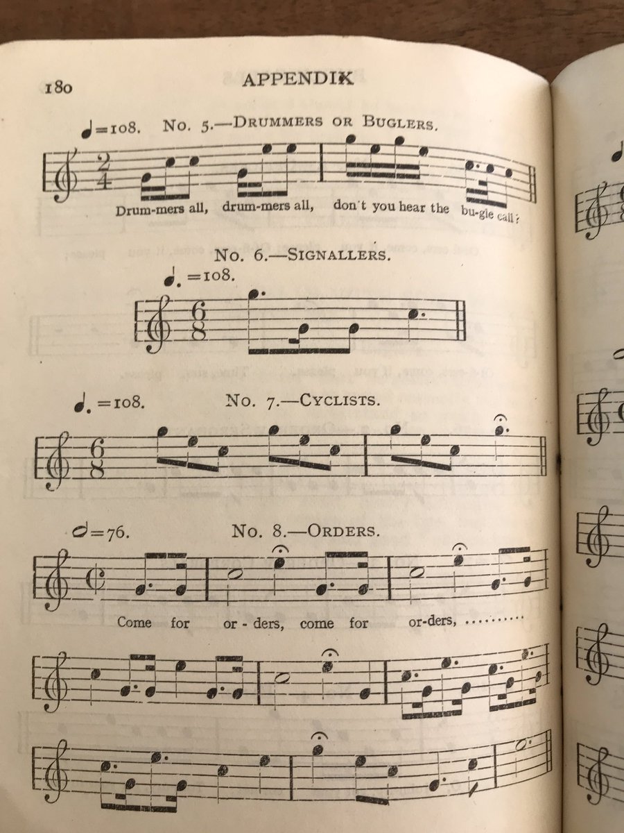 laneychich's tweet photo. I love this little book,especially the bugle calls and the adverts for military clothing and equipment.Also love the kitchen sections as gt uncle Sammy was a cook.The "disposal of excreta" section is rather amusing 😂 #ww1 #history #military #cyclists #buglers https://t.co/7QkLIA4lzH