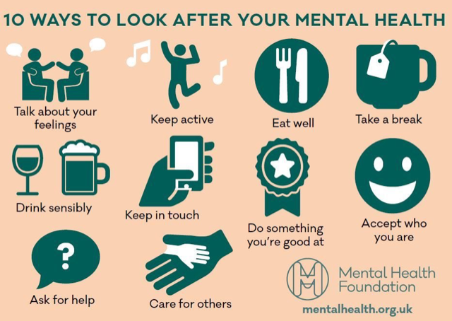 We love this graphic from the #MentalHealthFoundation @mentalhealth as #MentalHealthAwarenessWeek begins with the theme of #kindness. It's really important to be kind to yourself....Please take a minute to pass it on as a retweet if you know someone who might benefit 💙💚❤️💚