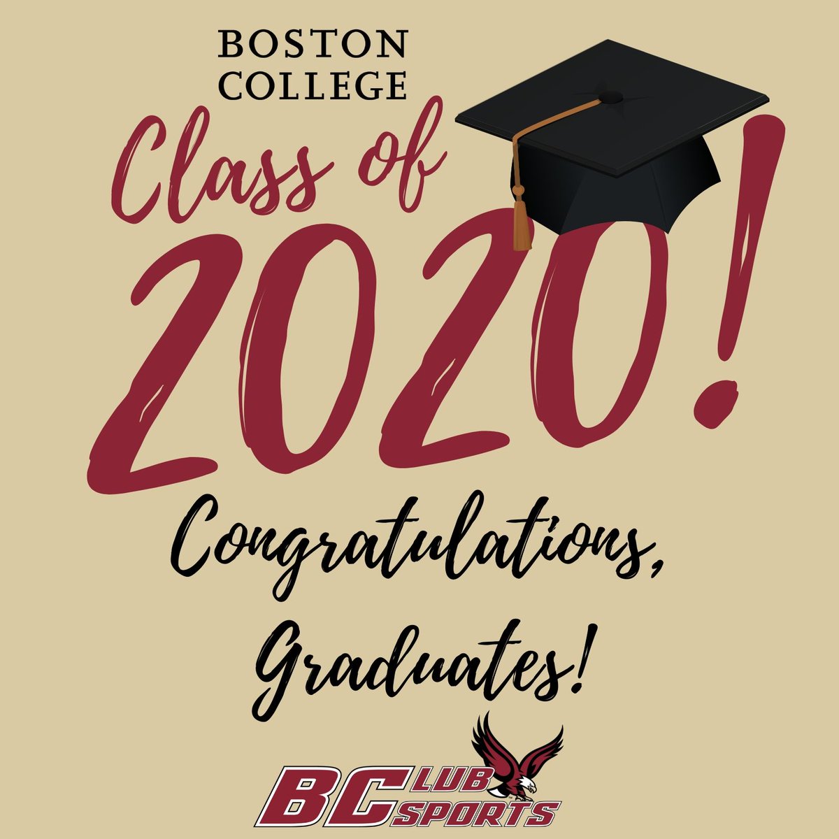 On behalf of the Club Sports Office, we want to congratulate the class of 2020🎓! Thank you for all your dedication and passion over the last 4 years. We wish you all the best and look forward to seeing you right to new heights! #onceaneaglealwaysaneagle🦅