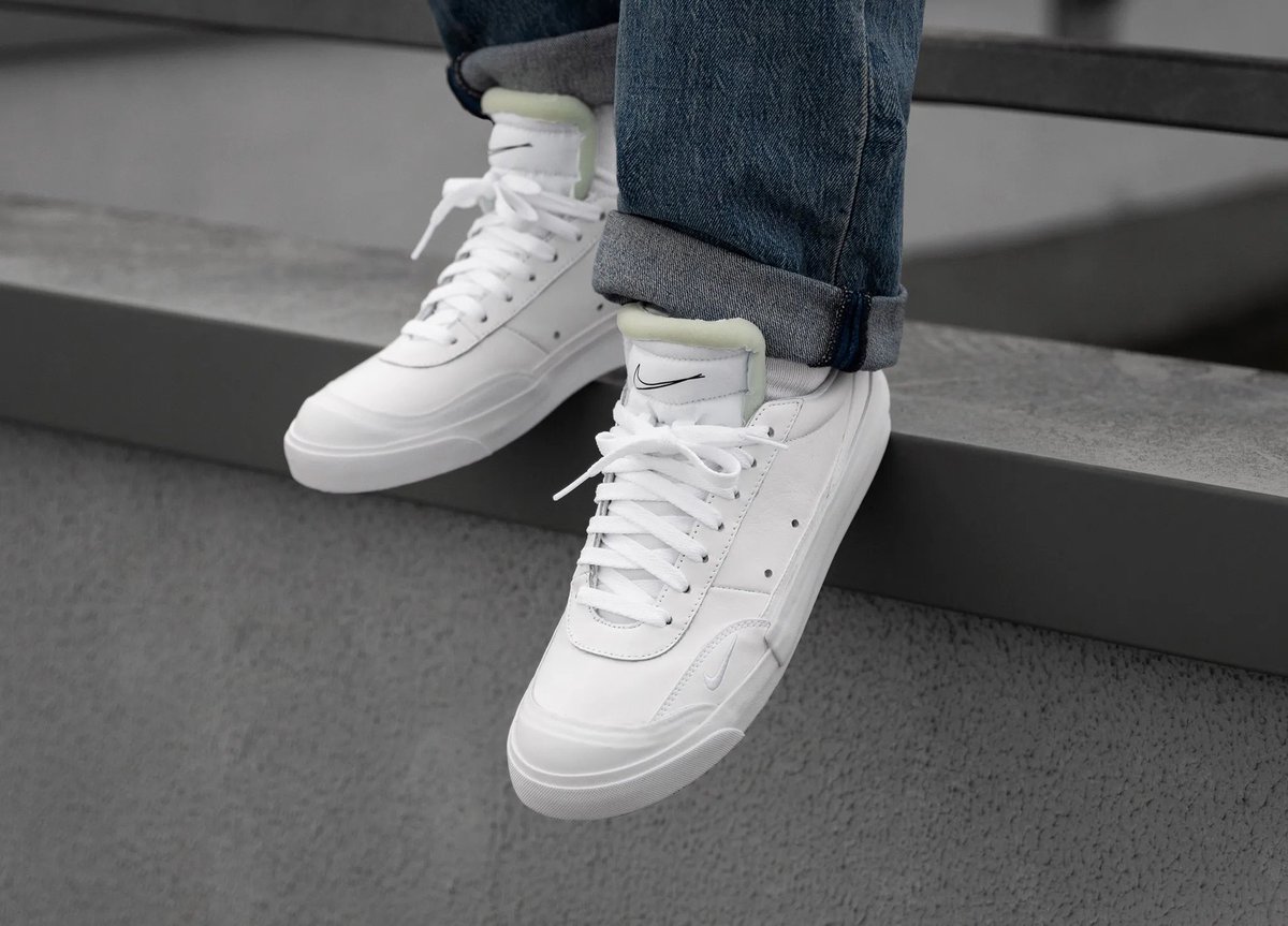 nike drop type triple white