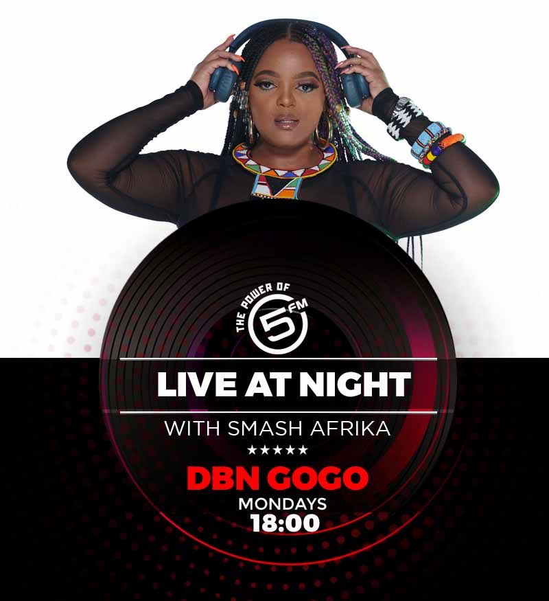 smashafrika's tweet photo. Here we go again. @dbngogo #INTHEMIX @5fm from 18:00. #LiveatNight5 https://t.co/FmTqFfGFIb