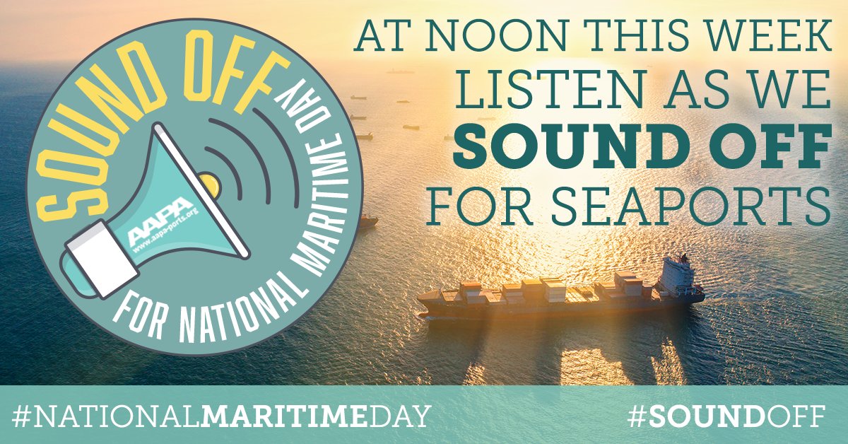 PortSideNY's tweet photo. #Ships will be sounding horns, starting TODAY 5/18 to 5/22 (around #NationalMaritimeDay) to honor #maritime #frontlineworkers &amp; importance of #ports in #COVID19 response and #supplychain #SoundOff #SeaportsDeliver

https://t.co/08ekR3tbBp https://t.co/2MHvIS1mqC