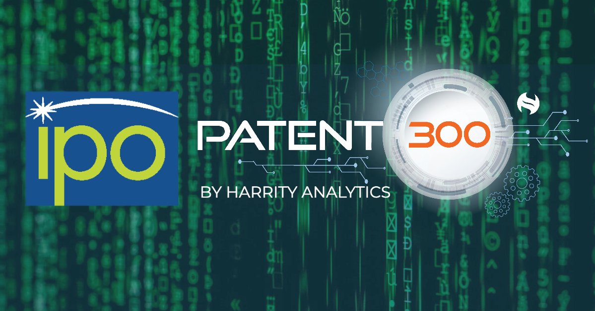 harrityllp's tweet photo. @IPO and #HarrityAnalytics have partnered on the release of the 2020 Patent 300® List. Check it out at https://t.co/9CLwlQXtM9! #IPO #patents #patentprosecution #Patent300 https://t.co/sh07WHt3Iz