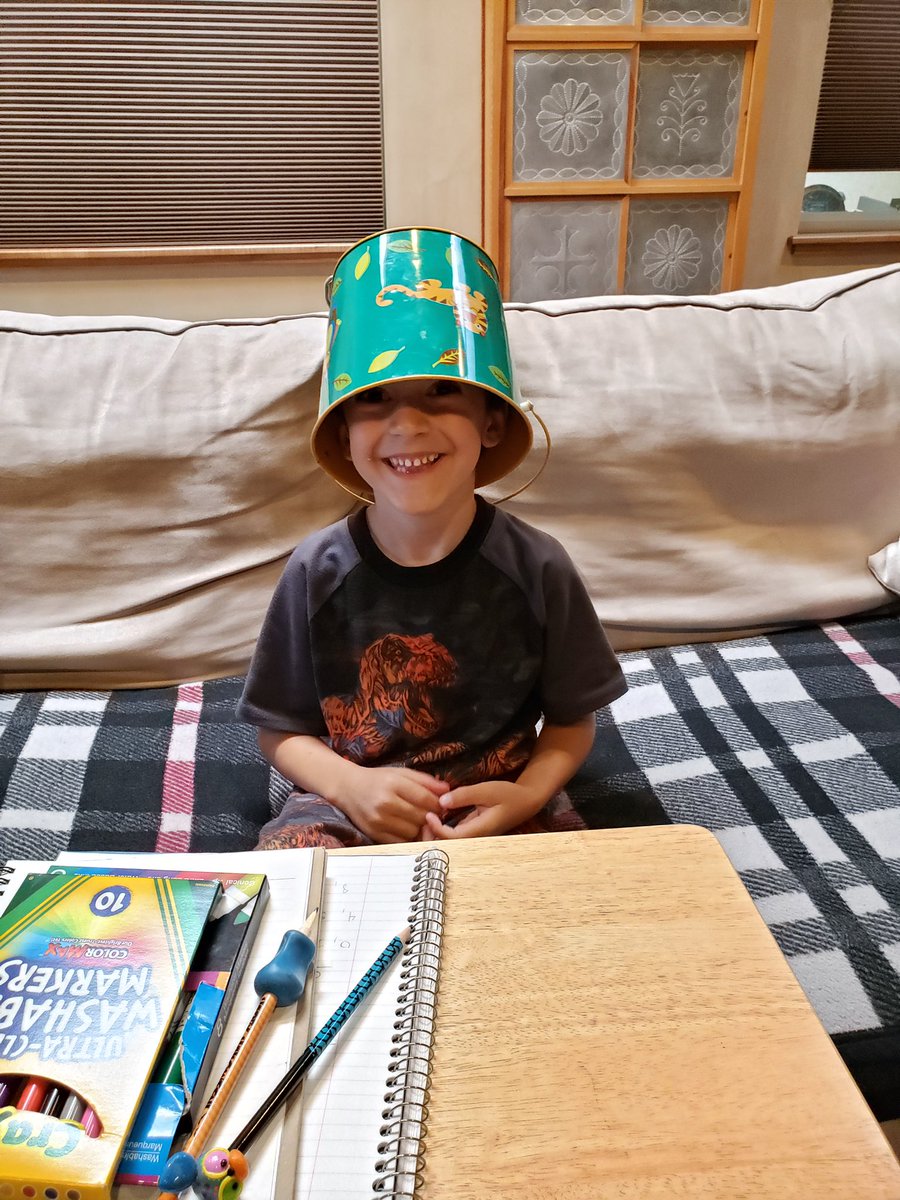 Can you believe it’s the last week of #HomeWithAPS already? It’s crazy hat day!! 
Did you make a hat or find one from home?