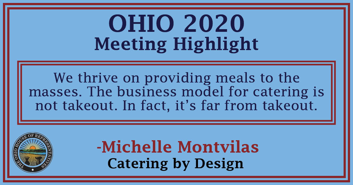 Michelle Montvilas with Catering By Design in Norwalk spoke on behalf of her small business during today's task force meeting. Did you miss her testimony? Re-watch it at ohiochannel.org/collections/oh…