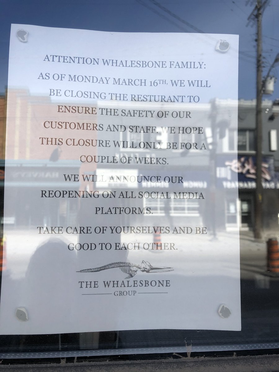 Remember March 16th?

When we were ALL thinking “We hope this closure will only be for a couple of weeks”?

 <a href="/TheWhalesbone/">The Whalesbone Group</a> : “Take care of yourselves and be good to each other”
<a href="/idigelgin/">I DIG ELGIN</a> #Ottawa #Centretown
